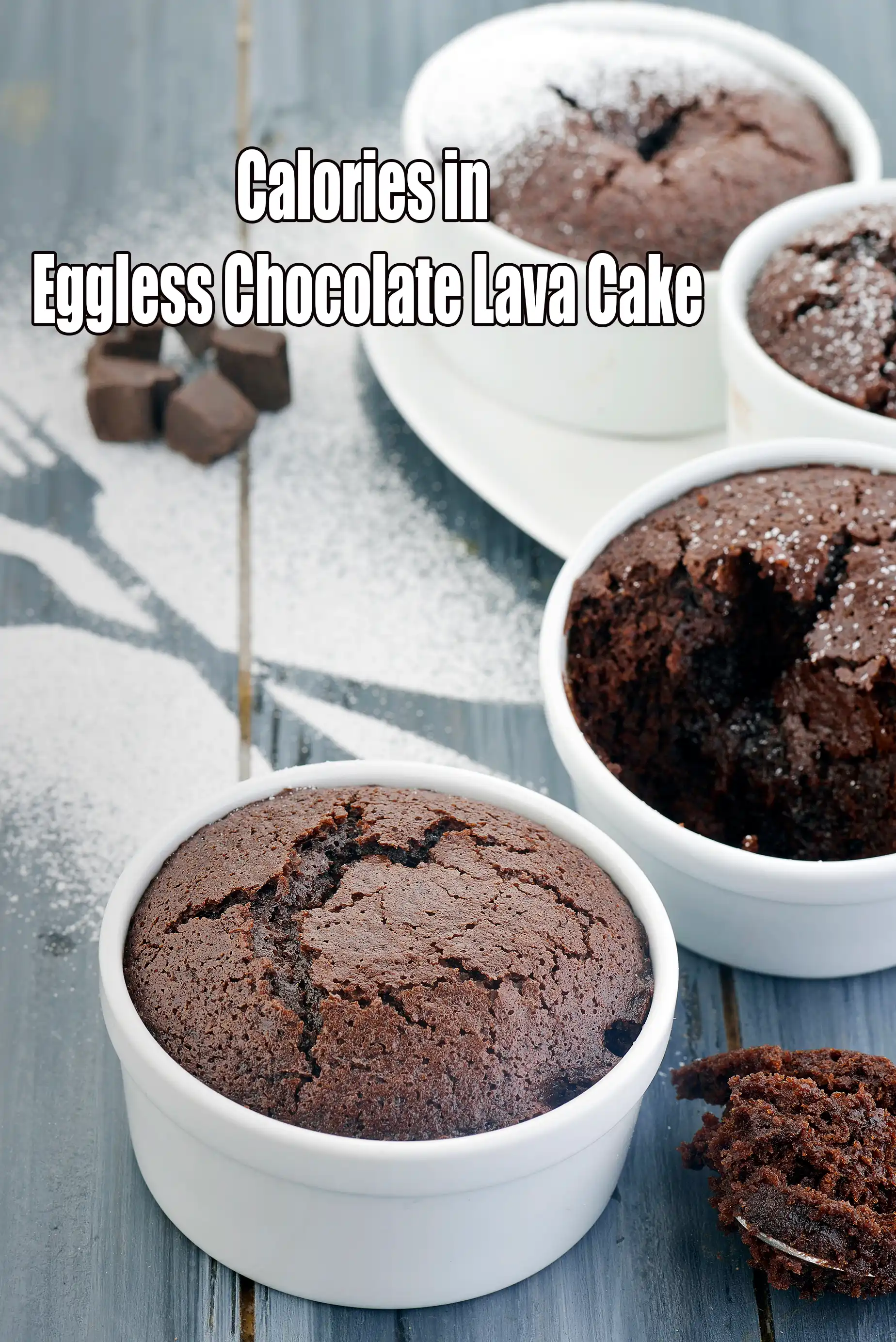 Eggless Chocolate Lava Cake, Whole Wheat Lava Cake