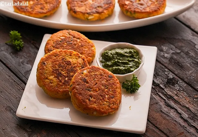 chana dal and cabbage tikki recipe | healthy cabbage chana dal cutlet | non fried tikki Indian snack | chana dal cabbage tikki for weight and diabetes |