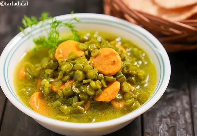 fansi dhokli recipe | Gujarati French beans sabzi | healthy fansi dhokli |