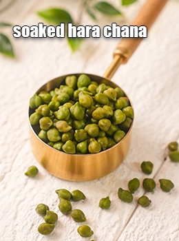 soaked hara chana