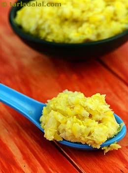 boiled and crushed sweet corn kernels