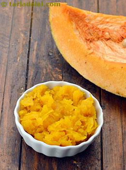 boiled and mashed red pumpkin