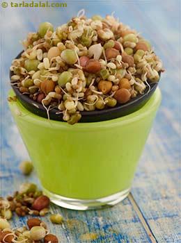 boiled mixed sprouts