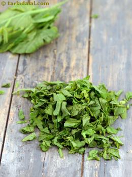 chopped khatta bhaji