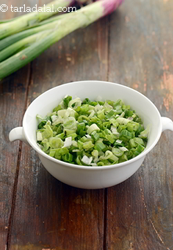 chopped spring onion greens