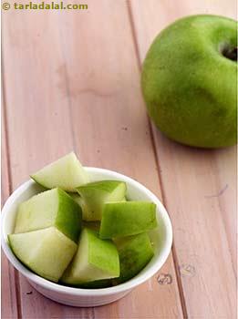 green apple cubes