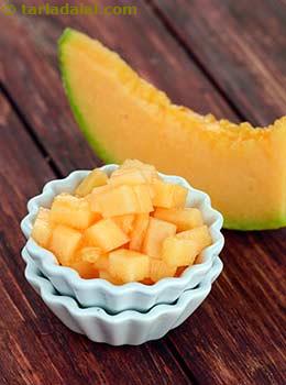 chopped muskmelon