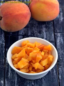 chopped peaches
