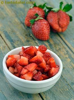 chopped strawberries
