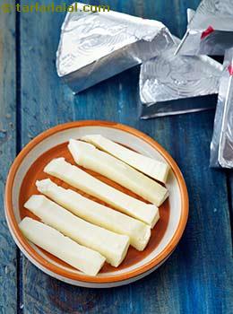 cream cheese cube strips