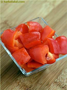 red capsicum cubes