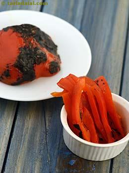 grilled red capsicum