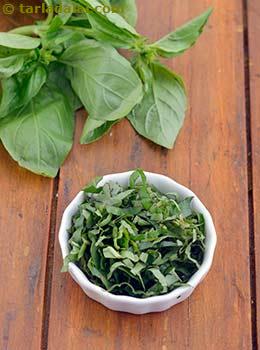 shredded basil
