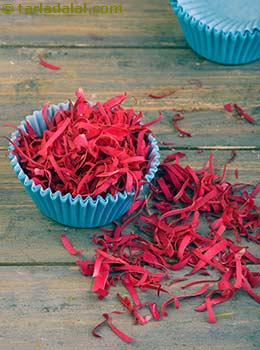shredded rose petals