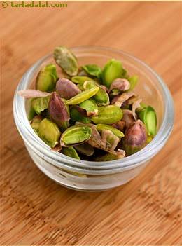 blanched and sliced pistachios