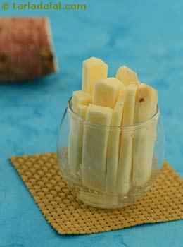sliced sweet potato