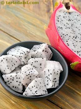 White dragon fruit cubes