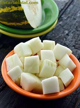 yellow cucumber cubes