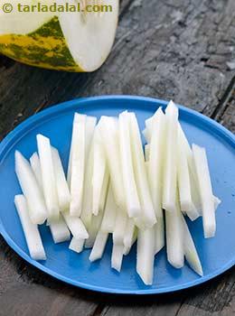 yellow cucumber strips