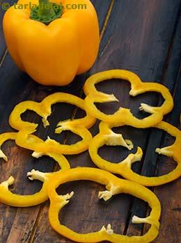 yellow capsicum rings
