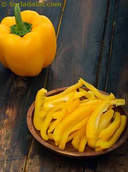 yellow capsicum strips