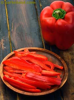 red capsicum strips