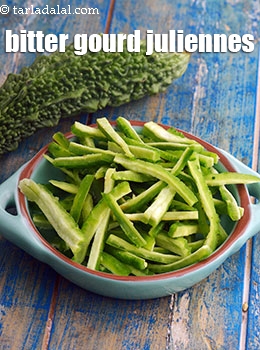 bitter gourd juliennes