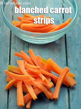 blanched carrot strips