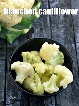 blanched cauliflower