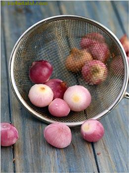 blanched baby onions