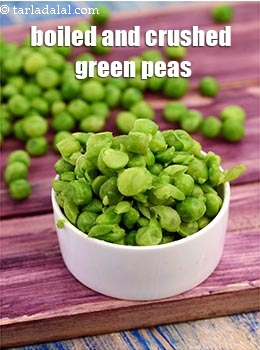 boiled and crushed green peas