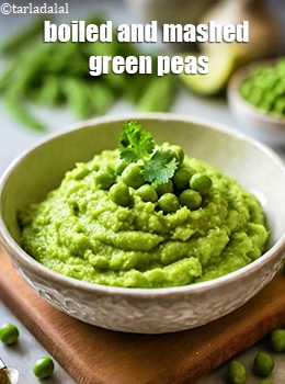 boiled and mashed green peas