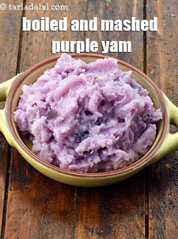 boiled and mashed purple yam