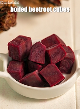 boiled beetroot cubes