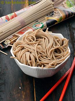 boiled soba noodles