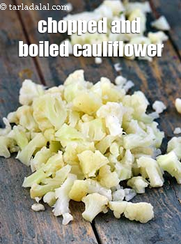 chopped and boiled cauliflower