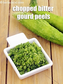chopped bitter gourd peels