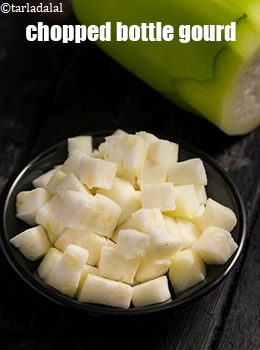 chopped bottle gourd
