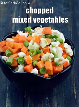 chopped mixed vegetables