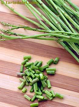 chopped asparagus