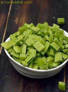 chopped cluster beans