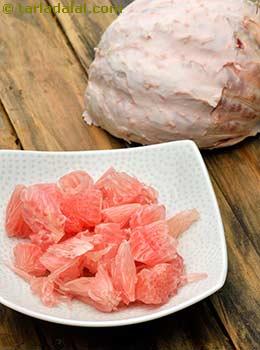 chopped grapefruit