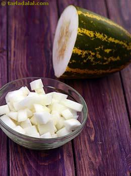 chopped yellow cucumber