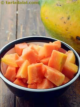 chopped papaya