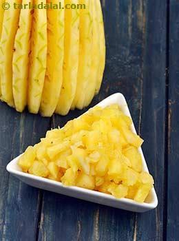 chopped pineapple