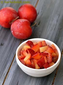 chopped plums