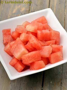 chopped watermelon