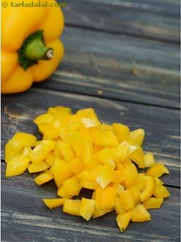 chopped yellow capsicum
