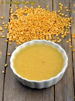 soaked and cooked toovar dal