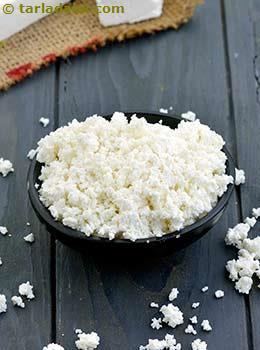 crumbled paneer (using cow's milk)